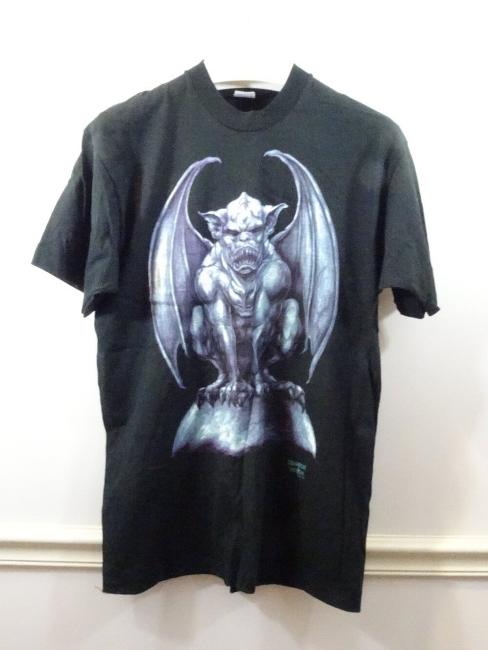 Vintage Fashion Victim Gargoyle 1995 Black T-shirt Large Single Stitch USA Made